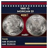 1881-o Morgan Dollar $1 ms65+ SEGS