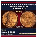 1934-p Lincoln Cent TOP POP! 1c ms68 rd SEGS