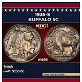1935-s Buffalo Nickel 5c Grades ms65