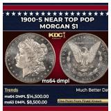 1900-s Morgan Dollar Near Top Pop $1 ms64 dmpl SEG