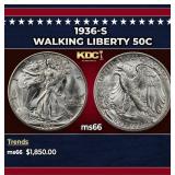 1936-s Walking Liberty Half Dollar 50c ms66 SEGS
