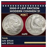 2000-P Leif Ericson Modern Commem Dollar $1 ms70 S