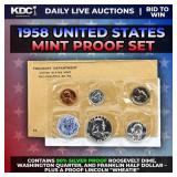 1958 United States Mint Silver Proof Set In Origin