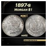 1897-s Morgan Dollar $1 Grades ms62