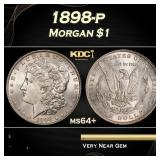 1898-p Morgan Dollar $1 Grades ms64+