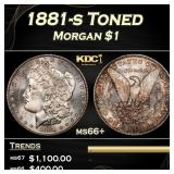 1881-s Morgan Dollar Toned $1 ms66+ SEGS