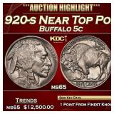 1920-s Buffalo Nickel Near Top Pop! 5c ms65 SEGS
