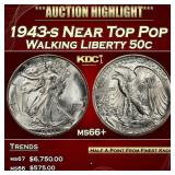 1943-s Walking Liberty Half Dollar Near Top Pop 50