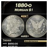 1880-o Morgan Dollar $1 Grades ms62+