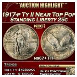 1917-p Ty II Standing Liberty Quarter Near Top Pop