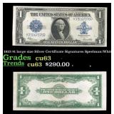 1923 $1 large size Silver Certificate Grades Selec