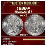 1888-p Morgan Dollar $1 ms66+ SEGS