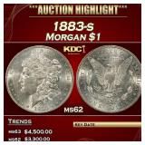 1883-s Morgan Dollar $1 ms62 USCG