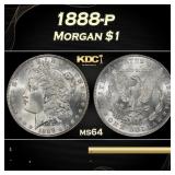 1888-p Morgan Dollar $1 Grades ms64