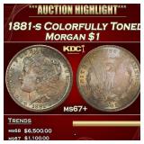 1881-s Morgan Dollar Colorfully Toned $1 ms67+ SEG