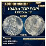 1943-d Lincoln Cent TOP POP! 1c ms68+ SEGS