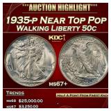 1935-p Walking Liberty Half Dollar Near Top Pop 50