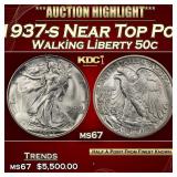 1937-s Walking Liberty Half Dollar Near Top Pop 50