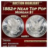 1882-p Morgan Dollar Near Top Pop $1 ms66+ SEGS