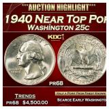1940 Proof Washington Quarter Near Top Pop 25c pr6