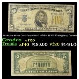 1934A $5 Silver Certificate North Africa WWII Emer
