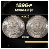 1896-p Morgan Dollar $1 Grades ms62