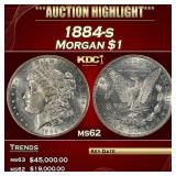 1884-s Morgan Dollar $1 ms62 USCG