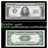 1934A $500 Green Seal Federal Reserve Note Preside