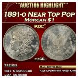 1891-o Morgan Dollar Near Top Pop $1 ms65+ SEGS