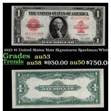 1923 $1 United States Note Grades Select AU Signat