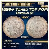 1899-p Morgan Dollar Toned TOP POP! $1 ms67+ SEGS