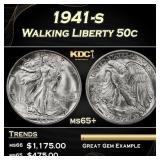 1941-s Walking Liberty Half Dollar 50c Grades ms65