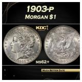 1903-p Morgan Dollar $1 Grades ms62+