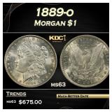 1889-o Morgan Dollar $1 Grades ms63