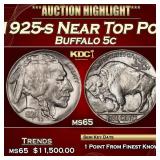 1925-s Buffalo Nickel Near Top Pop 5c ms65 SEGS
