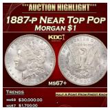 1887-p Morgan Dollar Near Top Pop $1 ms67+ SEGS