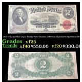 1917 $2 Large Size Legal Tender Note Thomas Jeffer