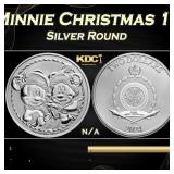 2024 Disney Mickey & Minnie Christmas 1 oz .999 Si