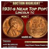 1931-s Lincoln Cent Near Top Pop! 1c ms66 rd SEGS