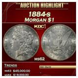 1884-s Morgan Dollar $1 ms62 USCG