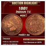 1881 Proof Indian Cent 1c pr65+ rd SEGS