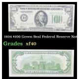 1934 $100 Green Seal Federal Reserve Note Grades x