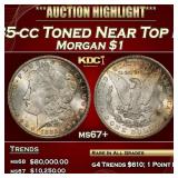 1885-cc Morgan Dollar Toned Near Top Pop $1 ms67+