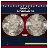 1902-o Morgan Dollar $1 Grades ms63+