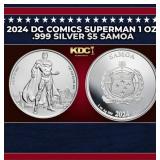 2024 DC Comics Superman 1 oz .999 Silver $5 Samoa