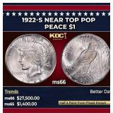 1922-s Peace Dollar Near Top Pop $1 ms66 SEGS