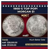 1900-s Morgan Dollar TOP POP! $1 ms67 SEGS