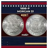 1898-p Morgan Dollar $1 Grades ms62+