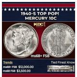 1940-s Mercury Dime TOP POP! 10c ms68+ FSB SEGS