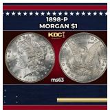 1898-p Morgan Dollar $1 Grades ms63